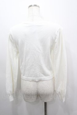 画像3: axes femme POETIQUE / レース×リボンニットカーディガン  白 I-26-03-06-042-AX-TO-SA-ZI