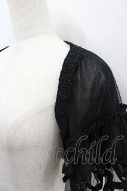 画像2: axes femme / チュールパーティーカーデ  黒 I-26-03-06-045-AX-TO-SA-ZI
