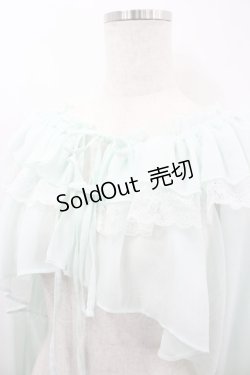 画像2: axes femme POETIQUE / オフショルシフォンボレロ  ミント I-26-03-06-046-AX-TO-SA-ZI