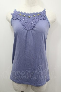 画像1: axes femme / ビジュー使いキャミソール  パープル I-26-03-06-047-AX-TO-SA-ZI