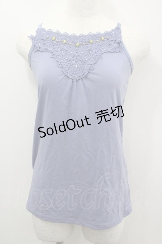 画像1: axes femme / ビジュー使いキャミソール  パープル I-26-03-06-047-AX-TO-SA-ZI (1)