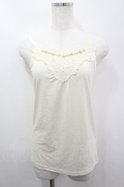 画像1: axes femme / ビジュー使いキャミソール  生成り I-26-03-06-048-AX-TO-SA-ZI