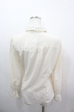 画像3: axes femme / ラッフルフリルブラウス  アイボリーＸブラウン I-26-03-06-005-AX-BL-SA-ZI