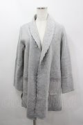 axes femme / 薔薇レースパールロングカーディガン M グレー I-26-03-06-052-AX-TO-SA-ZI
