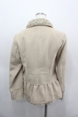 画像2: axes femme / フリルカラーショートコート M ベージュ I-26-03-06-054-AX-CO-SA-ZI