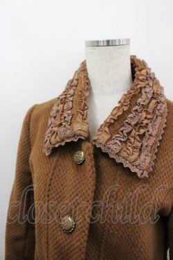 画像2: axes femme / フリルカラーショートコート M ブラウン I-26-03-06-055-AX-CO-SA-ZI