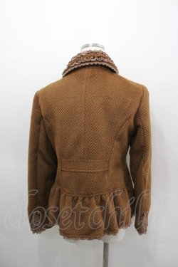 画像3: axes femme / フリルカラーショートコート M ブラウン I-26-03-06-055-AX-CO-SA-ZI