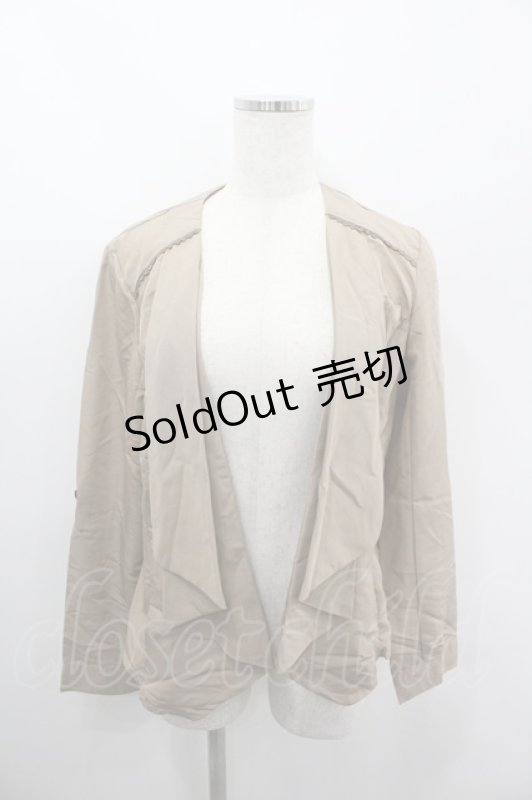 画像1: axes femme / バックリボンドレープジャケット M ブラウン I-26-03-06-056-AX-JA-SA-ZI (1)