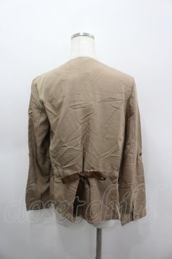 画像3: axes femme / バックリボンドレープジャケット M ブラウン I-26-03-06-056-AX-JA-SA-ZI