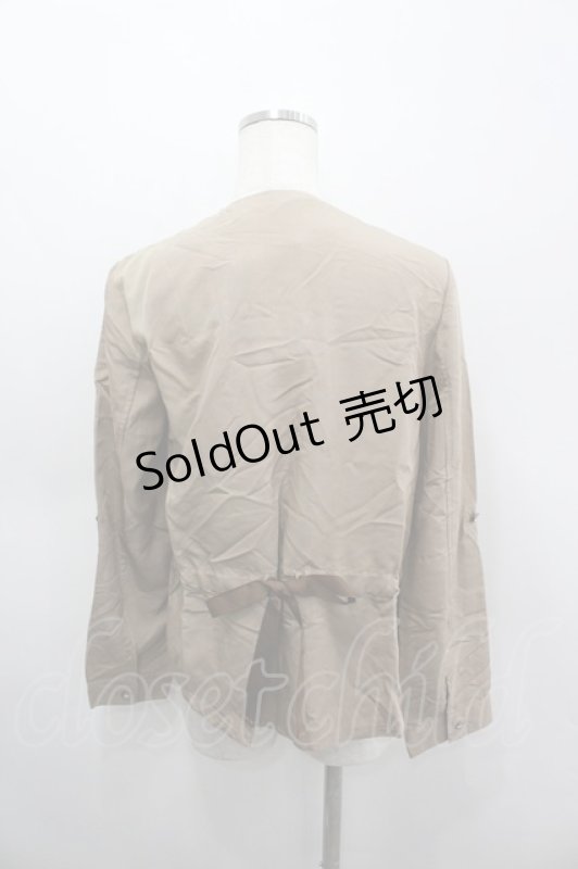 画像3: axes femme / バックリボンドレープジャケット M ブラウン I-26-03-06-056-AX-JA-SA-ZI (3)