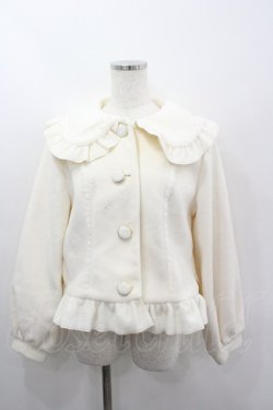 画像1: axes femme kawaii / バックフリルショートコート  アイボリー I-26-03-06-057-AX-CO-SA-ZI