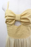 画像2: axes femme POETIQUE / リボンデザインチュールワンピース  イエロー I-26-03-06-058-AX-OP-SA-ZI (2)