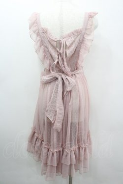 画像3: axes femme kawaii / ドットチュールエプロン  ピンク I-26-03-06-061-AX-OP-SA-ZI