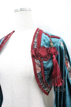 画像2: Ozz oneste / タッセルチャイナボレロ  グリーンＸボルドー I-26-03-06-066-OO-TO-SA-ZI