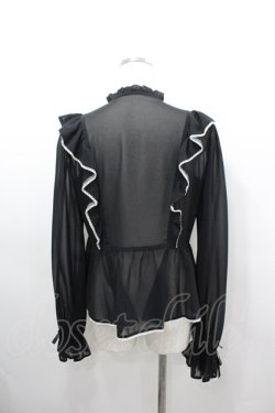 画像3: Angelic Pretty / エポールフリルブラウス  黒Ｘ白 I-26-03-06-067-AP-BL-SA-ZI