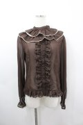 metamorphose / シフォン襟フリルブラウス  ブラウン I-26-03-06-068-ME-BL-SA-ZI