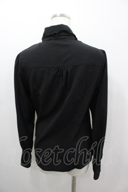 画像3: axes femme / ラッフルフリルブラウス  黒 I-26-03-06-007-AX-BL-SA-ZI