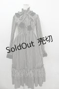 ATELIER PIERROT / Classical Dot Stripe Dress  黒Ｘベージュ I-26-03-06-071-EL-OP-SA-ZI