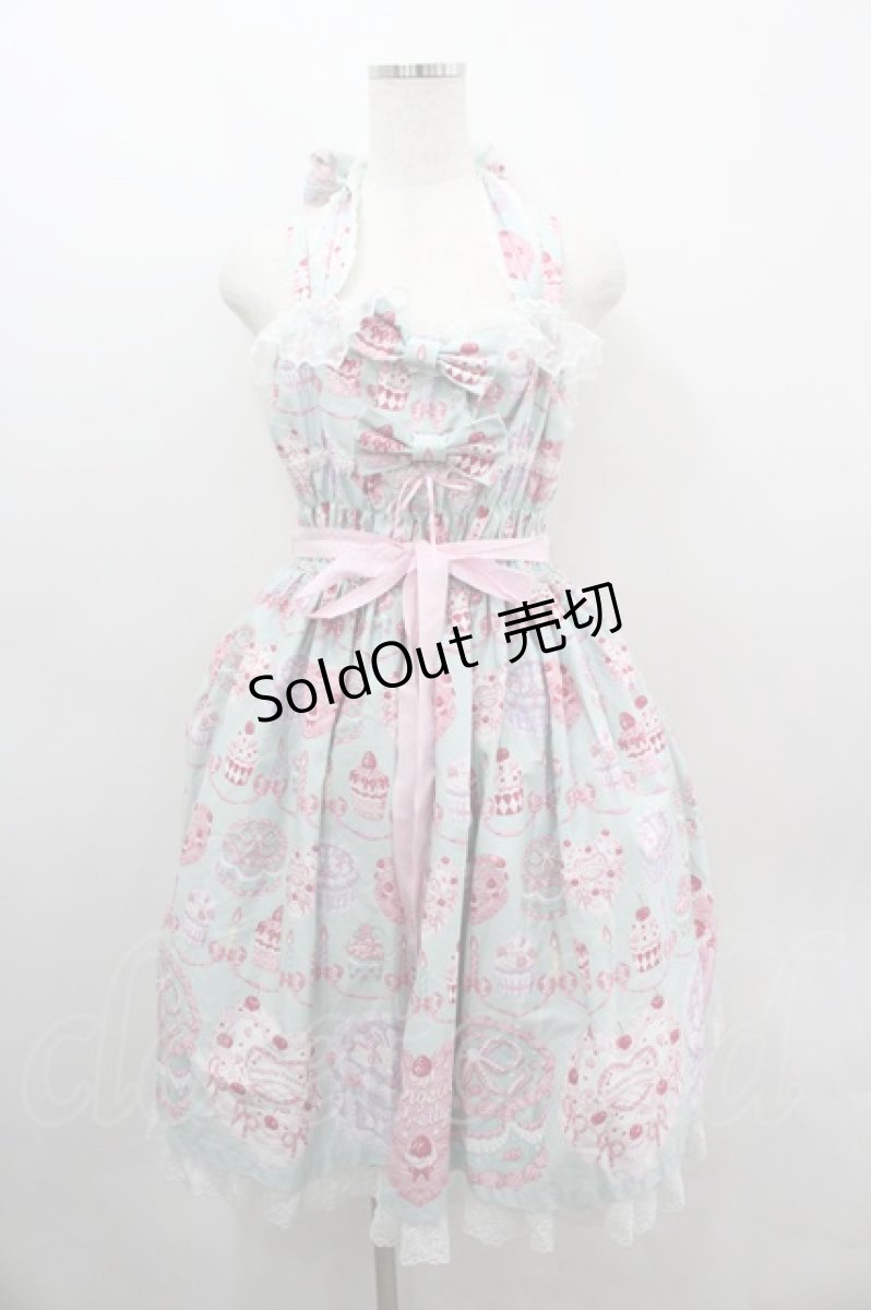 画像1: Angelic Pretty / Happy Cakesシャーリングジャンパースカート  ミント I-26-03-06-073-AP-OP-SA-ZI (1)