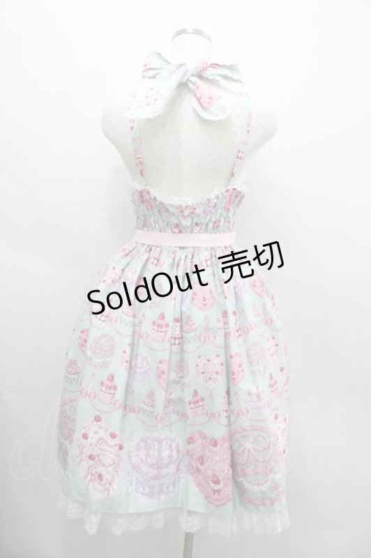 画像3: Angelic Pretty / Happy Cakesシャーリングジャンパースカート  ミント I-26-03-06-073-AP-OP-SA-ZI (3)