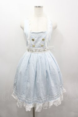 画像1: BABY,THE STARS SHINE BRIGHT / Best Wishesジャンパースカート  サックスＸ白 I-26-03-06-075-BA-OP-SA-ZI