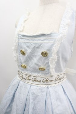 画像2: BABY,THE STARS SHINE BRIGHT / Best Wishesジャンパースカート  サックスＸ白 I-26-03-06-075-BA-OP-SA-ZI