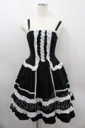 ALICE and the PIRATES / ミランダジャンパースカート  黒×白 I-26-03-06-076-PA-OP-TE-ZI