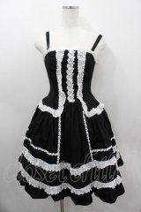 ALICE and the PIRATES / ミランダジャンパースカート  黒×白 I-26-03-06-076-PA-OP-TE-ZI