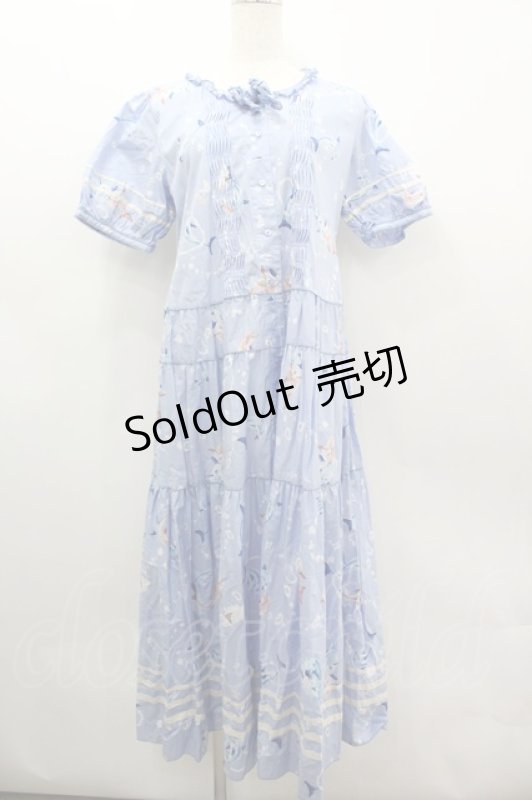 画像1: PINK HOUSE / いるかプリントワンピース  ブルー I-26-03-06-079-LO-OP-SA-ZI (1)