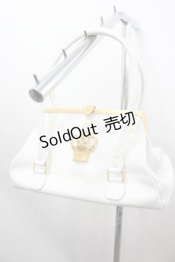 画像1: BABY,THE STARS SHINE BRIGHT / 王冠ガマ口BAG  白 I-26-03-06-086-BA-BG-SA-ZI