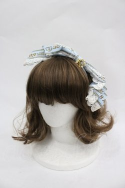 画像1: BABY,THE STARS SHINE BRIGHT / Best Wishesリボンカチューシャ  サックスＸ白 I-26-03-06-087-BA-AC-SA-ZI