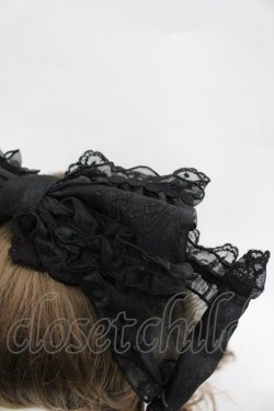 画像2: Angelic Pretty / フリルシースルーカチューシャ  黒 I-26-03-06-088-AP-AC-SA-ZI