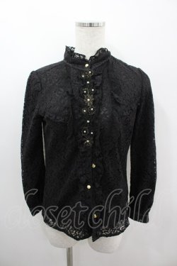 画像1: axes femme / 総レースブラウス  黒 I-26-03-06-010-AX-BL-SA-ZI