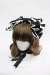 画像1: ALICE and the PIRATES / Dolly Ribbonヘッドドレス  黒×白 I-26-03-06-091-PA-AC-TE-ZI (1)