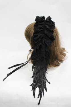 画像2: MR corset / エンジェルウィングヘッドドレス  黒 I-26-03-06-092-PU-AC-SA-ZI