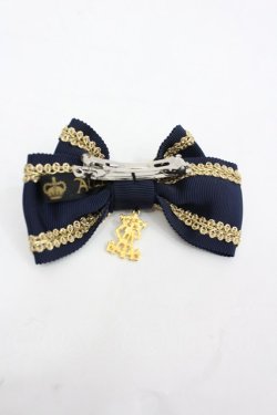 画像2: ALICE and the PIRATES / A/Pグログランリボンバレッタ  ネイビー I-26-03-06-093-PA-AC-SA-ZI