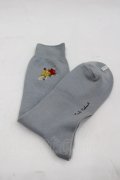 Karl Helmut / フラワー刺繍ソックス  サックス I-26-03-06-109-EL-ZA-SA-ZI