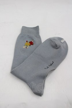 画像1: Karl Helmut / フラワー刺繍ソックス  サックス I-26-03-06-109-EL-ZA-SA-ZI