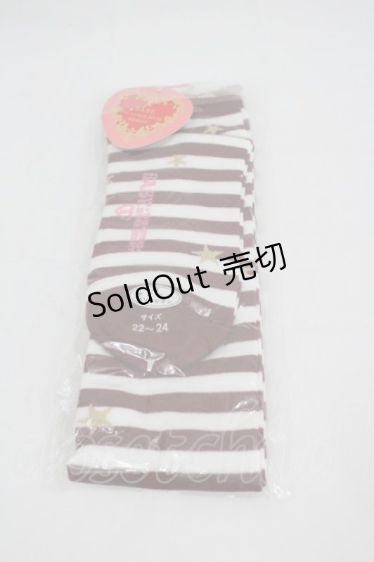 画像2: BABY,THE STARS SHINE BRIGHT / スターダストボーダーオーバーニーソックス  白 I-26-03-06-111-BA-ZA-SA-ZI (2)