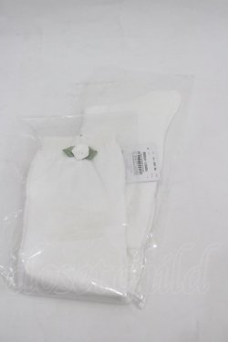 画像1: Angelic Pretty / Roseダマスクオーバーニー  白 I-26-03-06-113-AP-ZA-SA-ZI