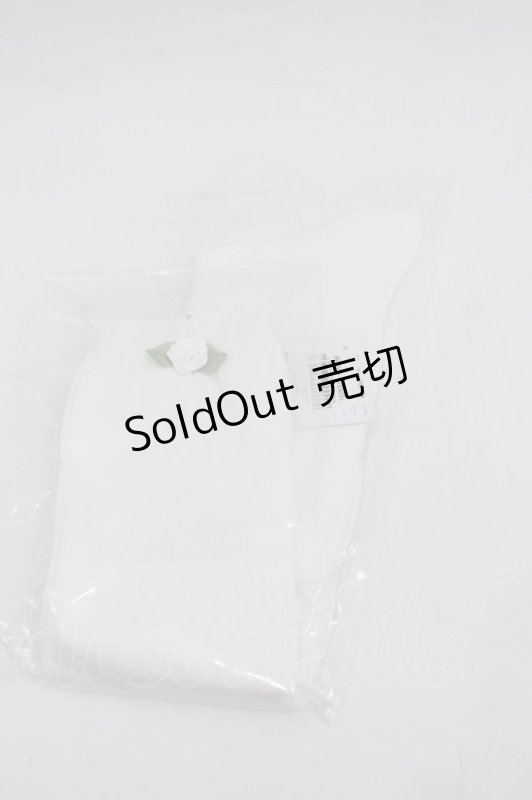 画像1: Angelic Pretty / Roseダマスクオーバーニー  白 I-26-03-06-113-AP-ZA-SA-ZI (1)