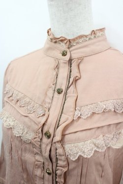 画像2: axes femme / モチーフ付きリボンフリルブラウス L アワピンク I-26-03-06-012-AX-BL-SA-ZI