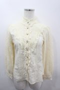axes femme / ハイネックレース切り替えブラウス M アイボリー I-26-03-06-013-AX-BL-SA-ZI