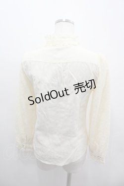 画像3: axes femme / ハイネックレース切り替えブラウス M アイボリー I-26-03-06-013-AX-BL-SA-ZI