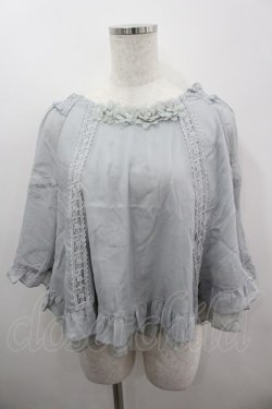 画像1: axes femme / ポンチョ型BL M サックス I-26-03-06-015-AX-TO-SA-ZI