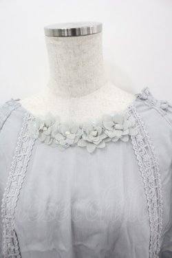 画像2: axes femme / ポンチョ型BL M サックス I-26-03-06-015-AX-TO-SA-ZI