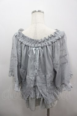 画像3: axes femme / ポンチョ型BL M サックス I-26-03-06-015-AX-TO-SA-ZI