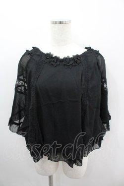 画像1: axes femme / ポンチョ型BL M クロ I-26-03-06-018-AX-TO-SA-ZI