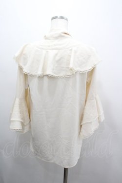 画像3: axes femme / タイ付姫袖風フリルブラウス  生成り I-26-03-06-002-AX-BL-SA-ZI