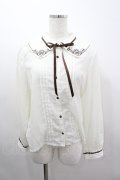 axes femme / レイヤードカラー刺繍ブラウス  アイボリーＸブラウン I-26-03-06-003-AX-BL-SA-ZI